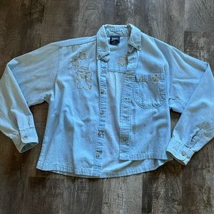 Vintage cropped Jean jacket denim size small s